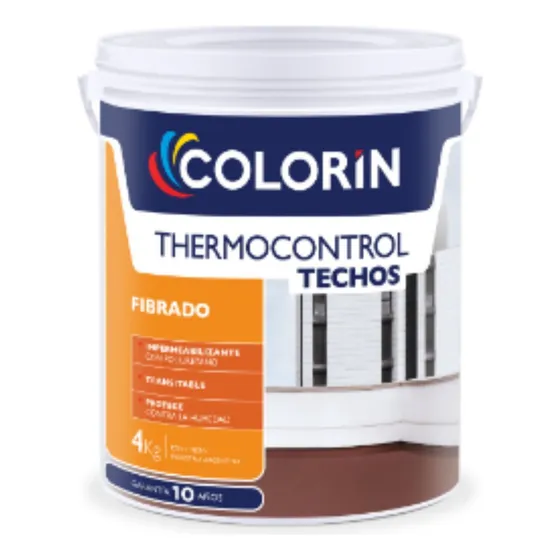 Impermeabilizante Techos Fibrado Blanco Membrana Colorin x10 Acabado Brillante