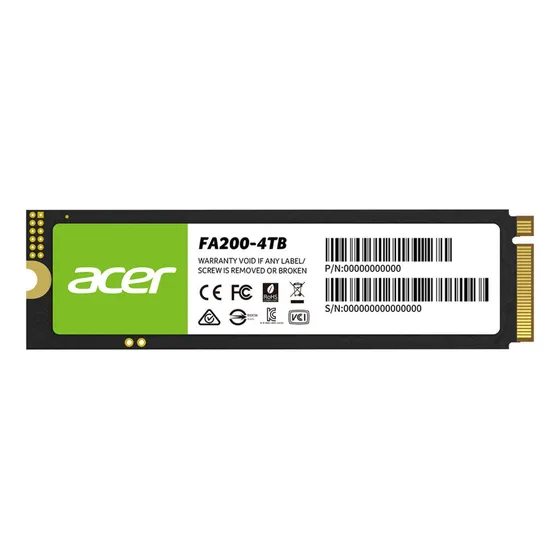 Disco Sólido Ssd Interno Acer Fa200 Bl.9bwwa.150 4tb Verde