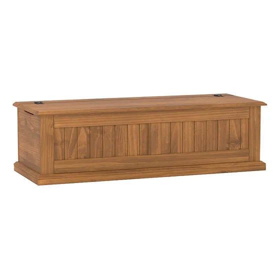 Baul de Madera Maciza Pie de Cama Nogal Dormitorio Living la Cueva Muebles