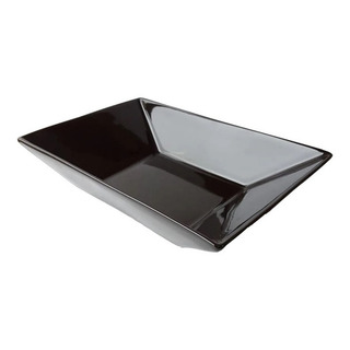 Plato Hondo Fuente Porcelana Oxford Negro 23x16 Cm Plato Hondo Fuente Porcelana Oxford Negro 23x16 Cm