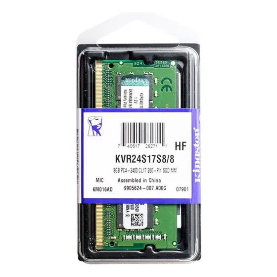 Memoria RAM gamer color verde 8GB 1.2V Kingston KVR24S17S8/8
