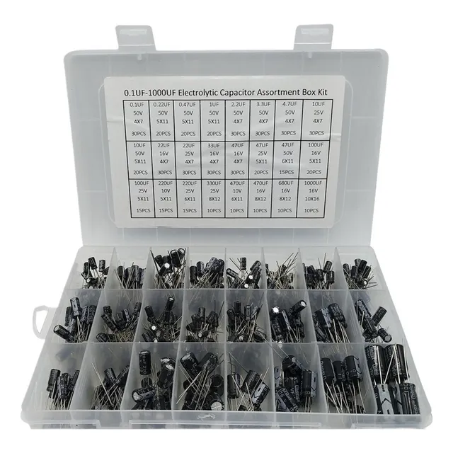 500pcs Condensador Electrolítico Combinado 0.1uf-1000uf