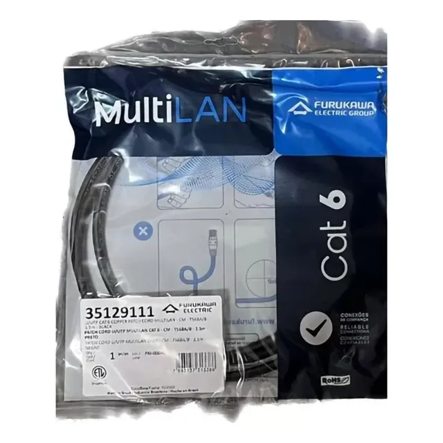 Cable De Red Furukawa Cat6 - 1.5mts Patch Cord T568a/b
