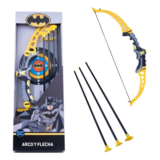 Conjunto De Arco Y Flechas X3 Ventosa Batman Juguete Niños Color Negro-amarillo