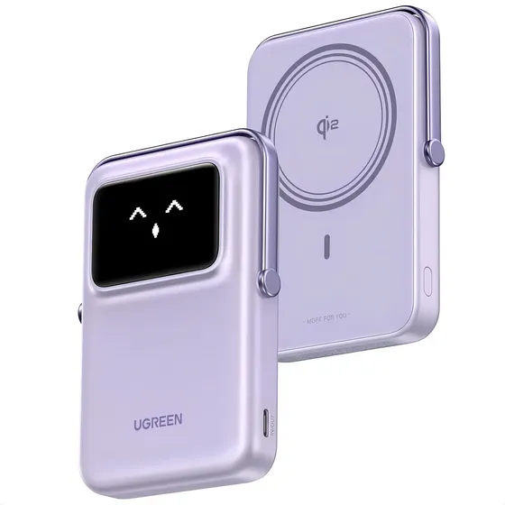 Power Bank Ugreen PB572 10,000mAh MagSafe Mini 7.5W con pantalla Morado | Cuotas sin interés