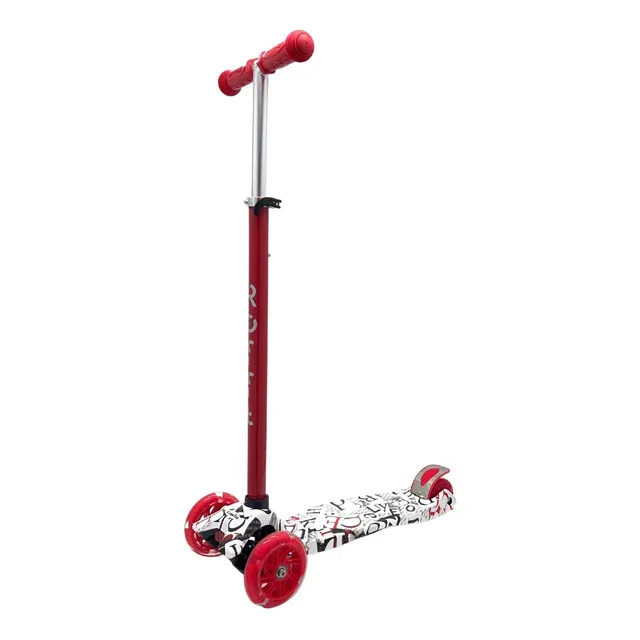 Patineta Larga Para Niño 5 12 Año Led 4 Rueda Altura Barra T