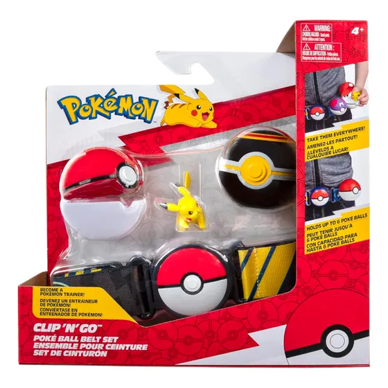 Pokemon Pikachu Cinturon Ball Belt Set Go Infantil Original
