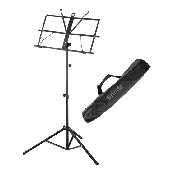 Suporte Estante De Partitura Musical Maestro Dobrável Bolsa MXT MSP-001 Preto