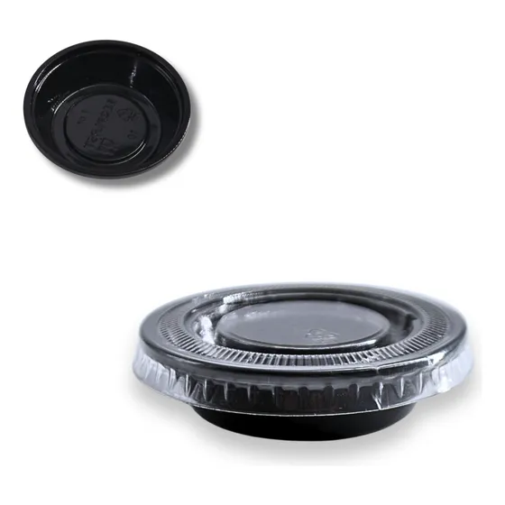 Tina Plástica Salsera Con Tapa 1oz