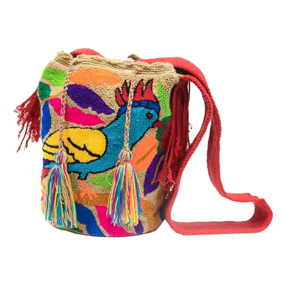 Mochila Tapizado Wayuu Ave