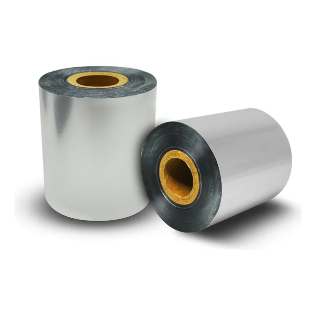 Ribbon Plata Cera Resina 75x300 Metros Plata