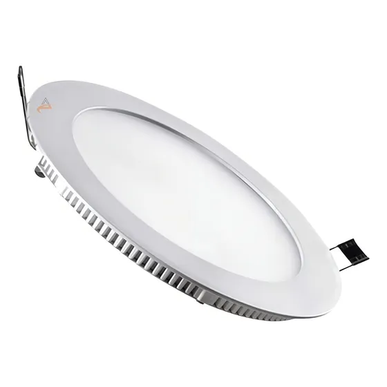 Panel Embutir Led 18w Redondo Luz Calida Plafon Estructura Blanco cálido