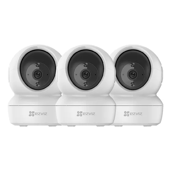 Combo X3 Cámara Seguridad Ezviz P/inter C6n Visión Nocturna Color Blanco