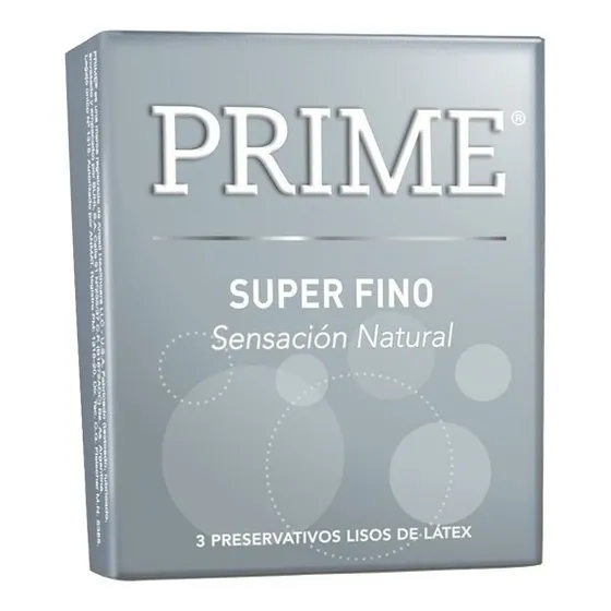 Preservativo Prime X 3 Super Fino Sensación Natural