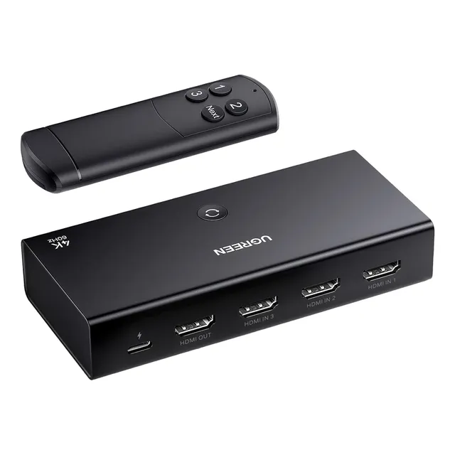 Conmutador Hdmi Switch 4@60hz 3 En 1 Con Control Remoto