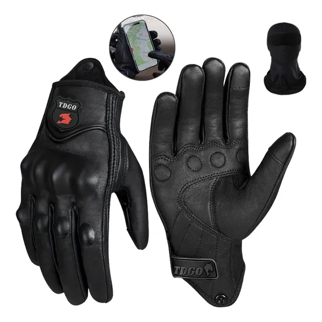 Guantes De Moto Portátiles 100% Piel De Cabra