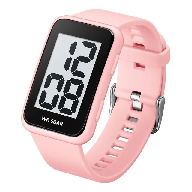 Fogitbok Reloj Rosa Con Números Extra Grandes Para Hombres,