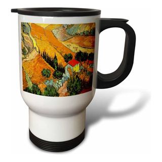 3drose Van Gogh Taza De Viaje De Paisaje, Acero Inoxidable D 3drose Van Gogh Taza De Viaje De Paisaje, Acero Inoxidable D