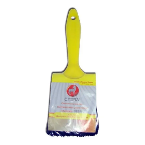 Brocha 2 1/2 Pintar Mango Amarillo Cebra (4pack)