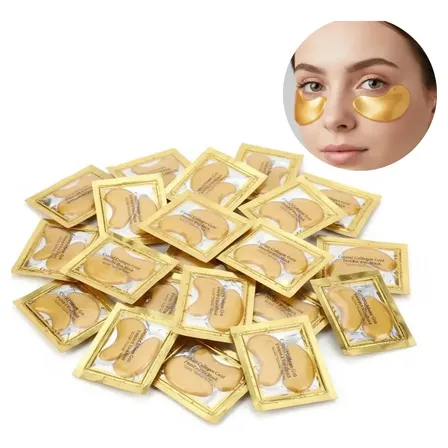 Kit 10 Máscara Ouro Colágeno Hidratante Olheiras Linhas Fina Todo Tipo De Pele