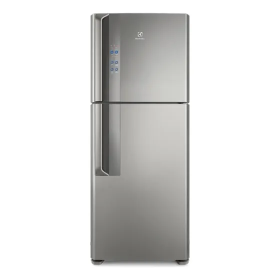 Heladera con freezer inverter Electrolux Top Freezer IF55 color plata con capacidad de 431L