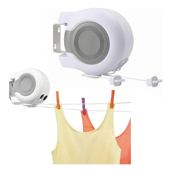 Tendedero Retractil Colgador Ropa De Pared Doble Linea Casatua