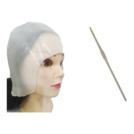 Kit Gorro De Silicón Para Mechas + Aguja