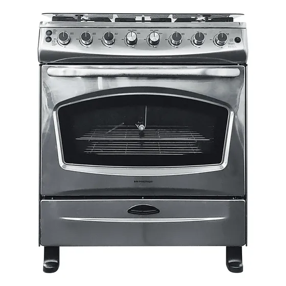Cocina A Gas 30  De Piso 6h Con Horno Acero Inox Premier