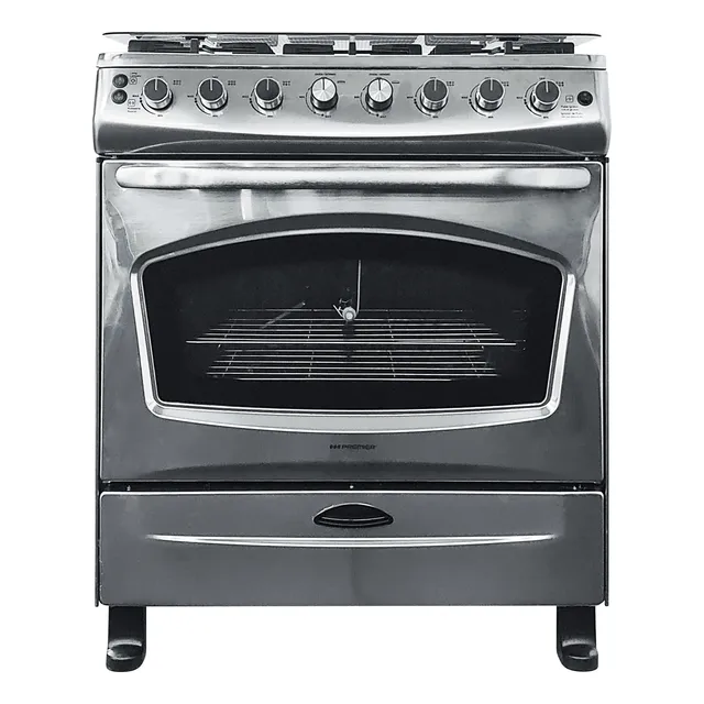 Cocina A Gas 30  De Piso 6h Con Horno Acero Inox Premier