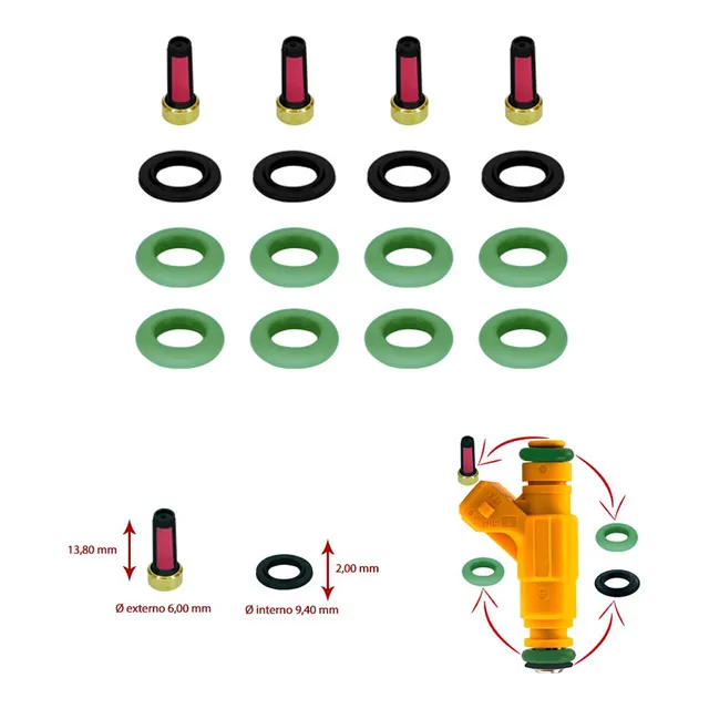 Kit Oring Filtro Inyector Ford Ka Ecosport Fiesta Max Ranger