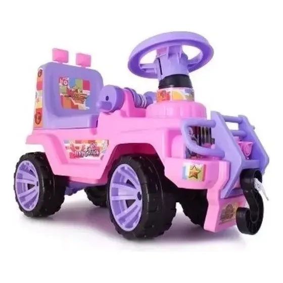Carro Para Niña Montable Juguete Jeep Infantil Carrito Coche Color Rosado