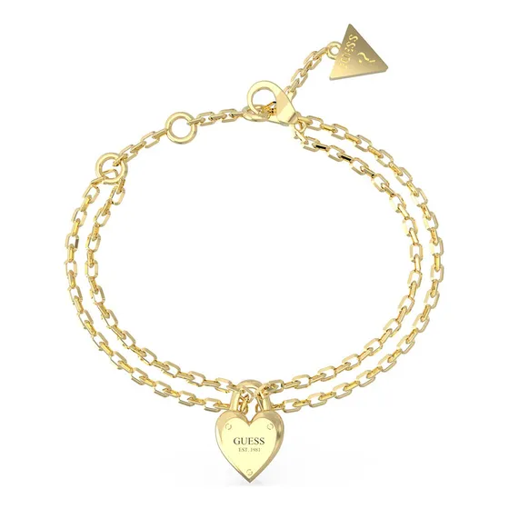 Pulsera All You Need Is Love Gues Mujer Color Dorado Diámetro 9 Cm Largo 19 Cm