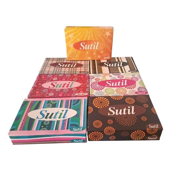 Pañuelo Facial Sutil Multiuso 50 Hojas Decorativo (3 Cajas)