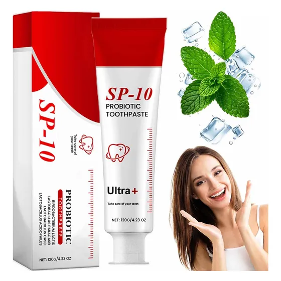 Oxyglow Toothpaste, Oxyglow SP-10 Probiotic Toothpaste, Deep Cleaning, Super Whitening & Stain Removal, Fresh Breath (1)