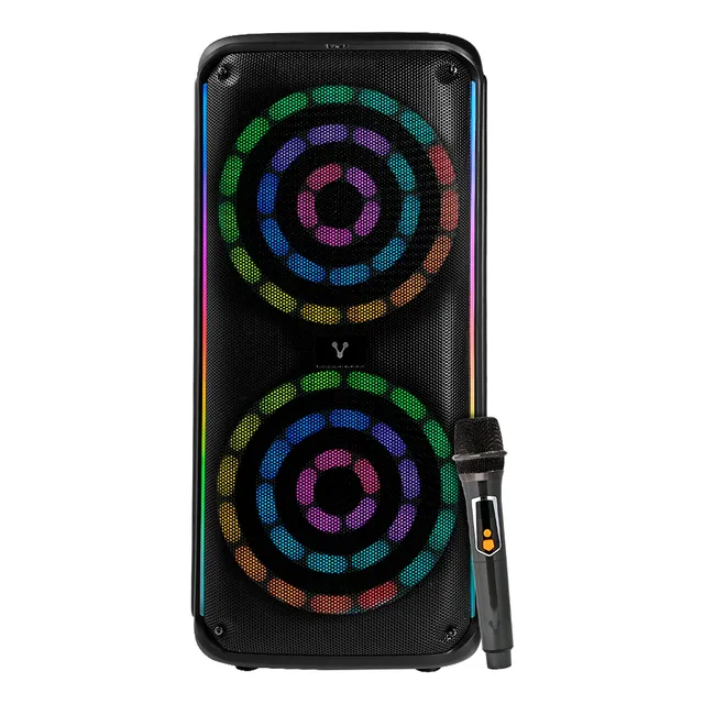 Vorago Ksp-503 Bocina Karaoke Bafle Doble 8  Con Microfono