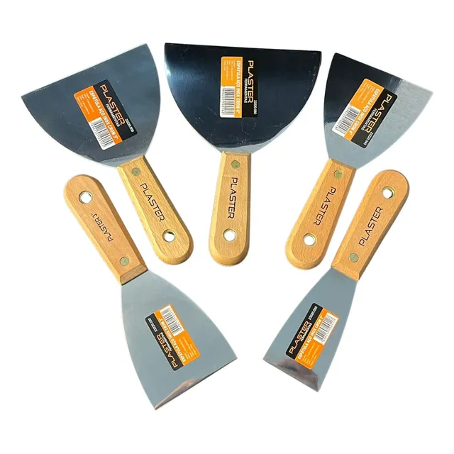 Kit 5 Espátula Inox Gesseiro/pintor 15cm 12cm 10cm 7cm 5cm