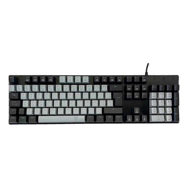 Teclado T-dagger Naxox Rainbow T-tgk310-gw-sp Grey/black