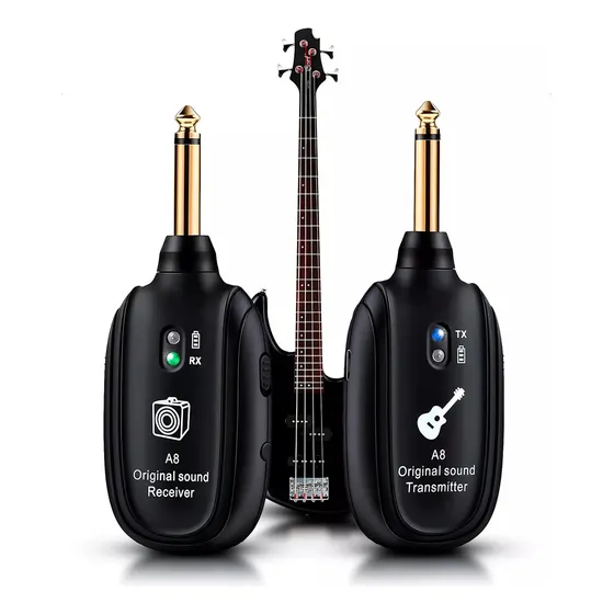 Transmissor Receptor Uhf P/ Guitar Viol Baix Sanfona Teclado
