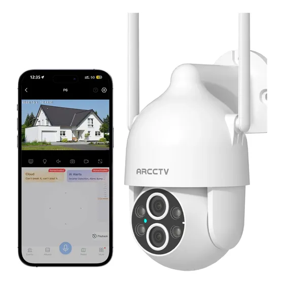 Cámara De Seguridad Wifi Ip Doble Lente Con Audio Hd Zoom10x