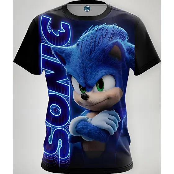 Camiseta Camisa Desenho Sonic Exclusiva Tecido Leve - 2