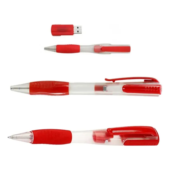 Pendrive Bolígrafo De Plástico Color Rojo 16gb (50 Unidades)