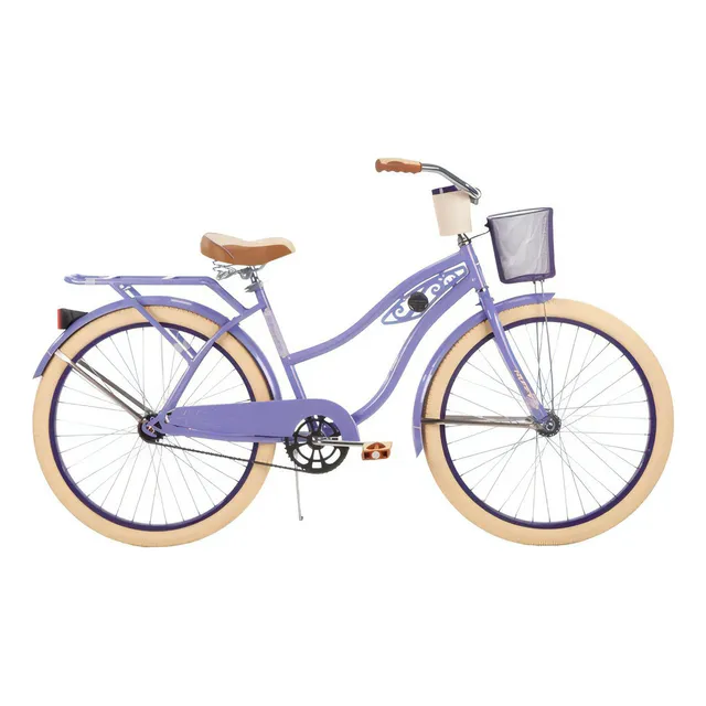 Bicicleta Tipo Crucero Huffy Deluxe Rodada 26 Mujer Violeta