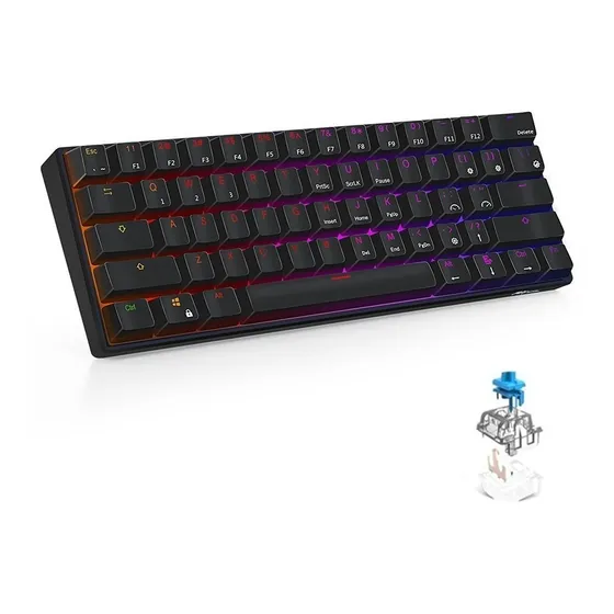 Teclado Mecânico Blue/wireless Rgbrk-61 Teclado Rgb