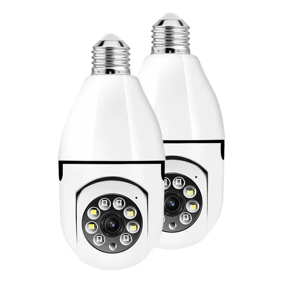 Kit 2 Câmeras Giratória Externa Noturna Hd Wifi 360 Ip