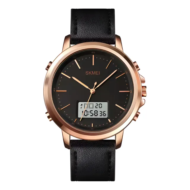 Reloj Skmei 1652 Correa Cuero Con Caja De Regalo Incluida