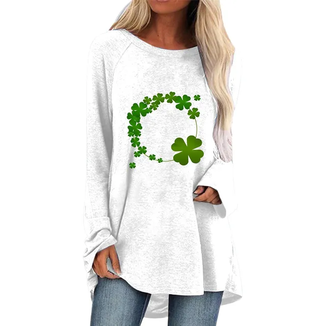 Camiseta Manga Larga Para Mujer Dia San Patricio Casual