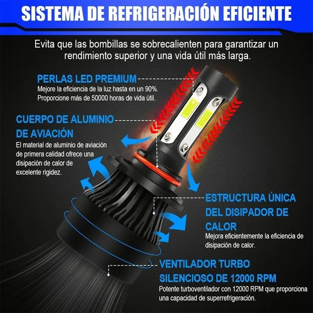 Qcdd Apply To Kit Faros Auto Led For Chevrolet 12000lm Luz