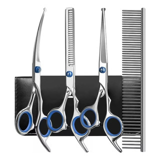 Kit De Tijeras Con Puntas D/seguridad P/corte D/pelo D/perro Kit De Tijeras Con Puntas D/seguridad P/corte D/pelo D/perro