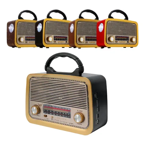Rádio Retro Bluetooth Am/fm/usb/sd Xy-3186 Cor Marrom | MercadoLivre