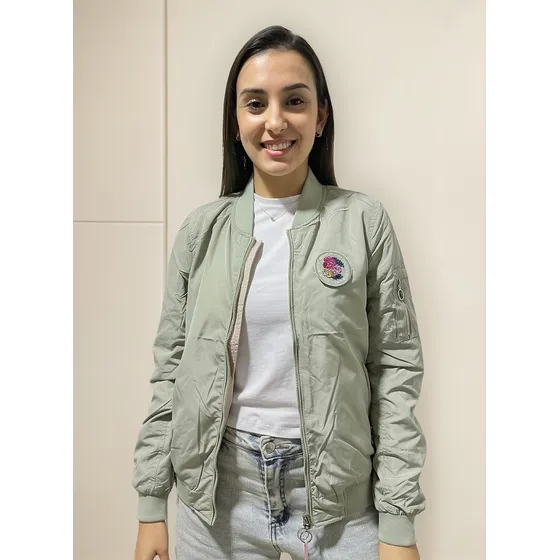 Campera Rompeviento Reversible Bomber Mujer